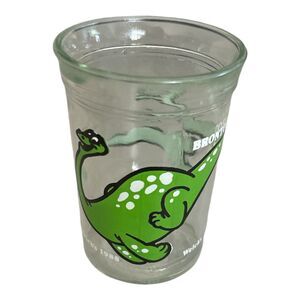 Vintage Welch's Jelly Jar Glass Dinosaurs Brontosaurus